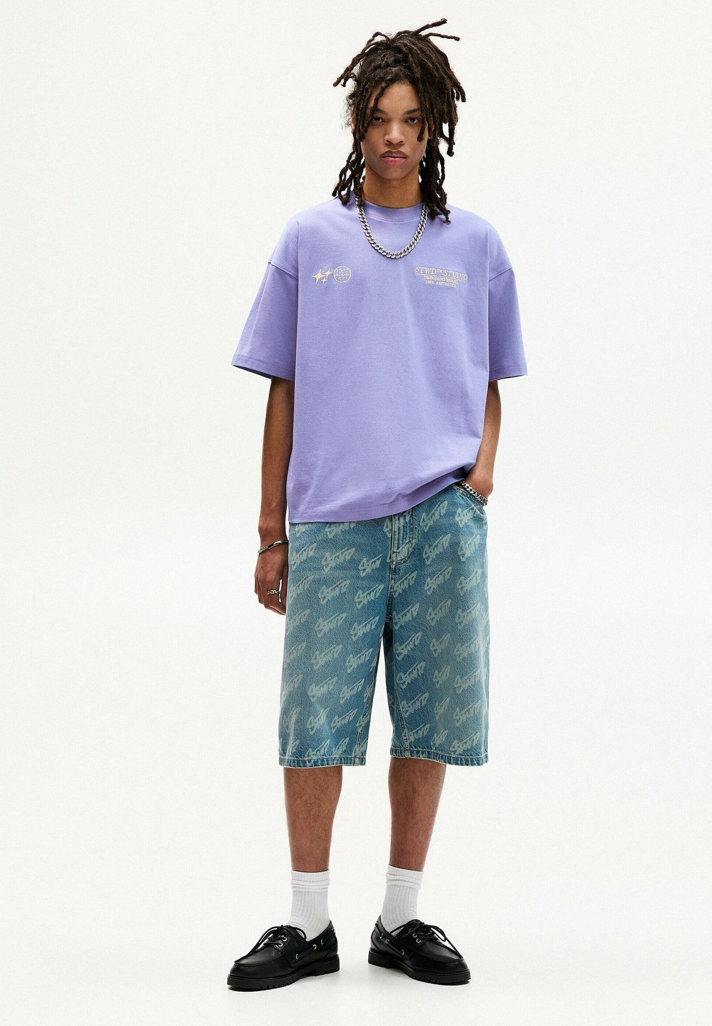 Pull&Bear printed oversized T-shirt
