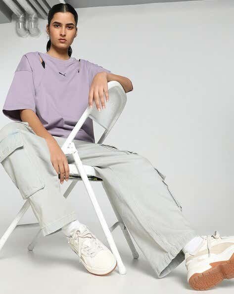 PUMA DARE TO OVERSIZED CUTOUT TEE - Basic T-shirt