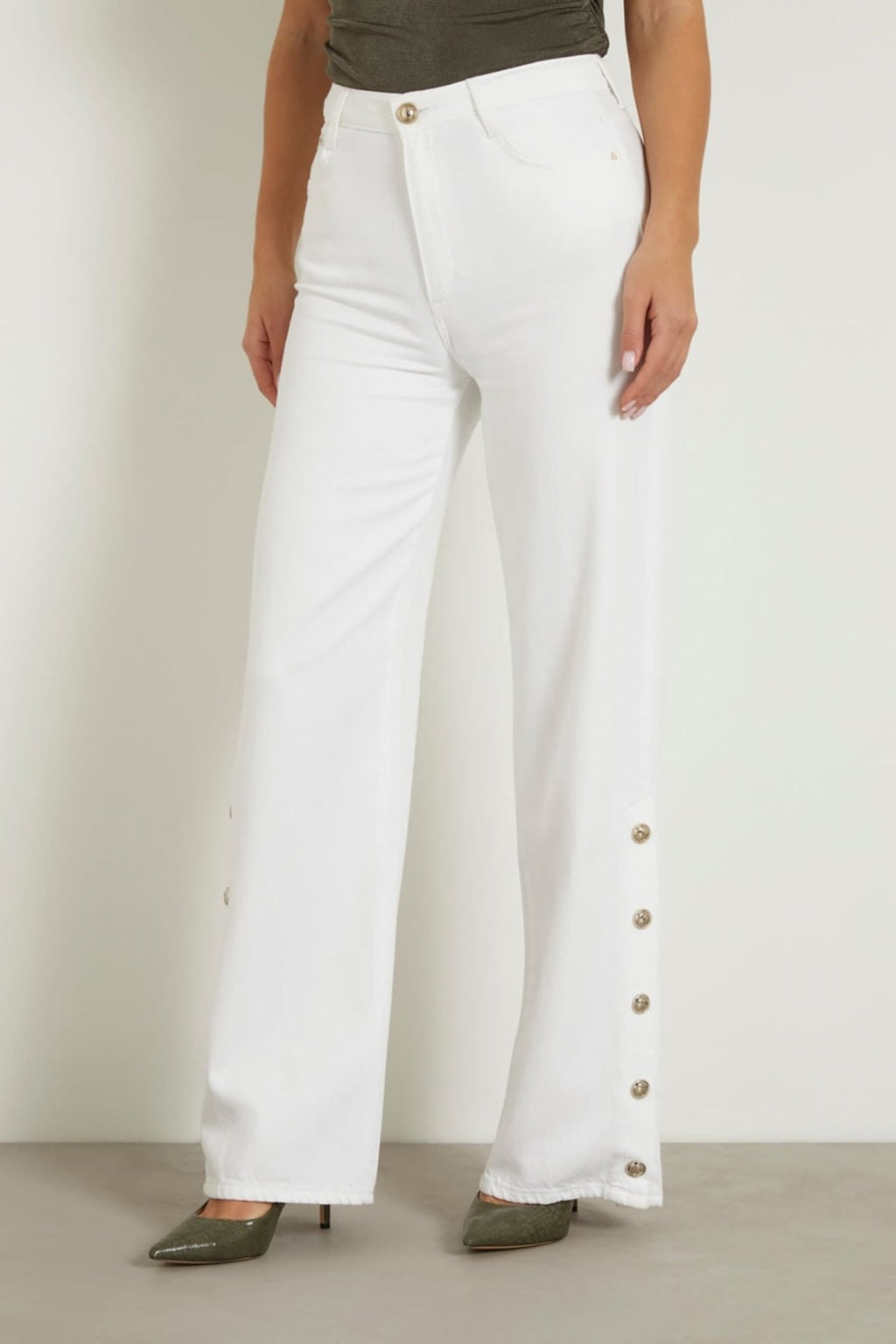 GUESS High-Rise Paz Wide Leg Denim pants