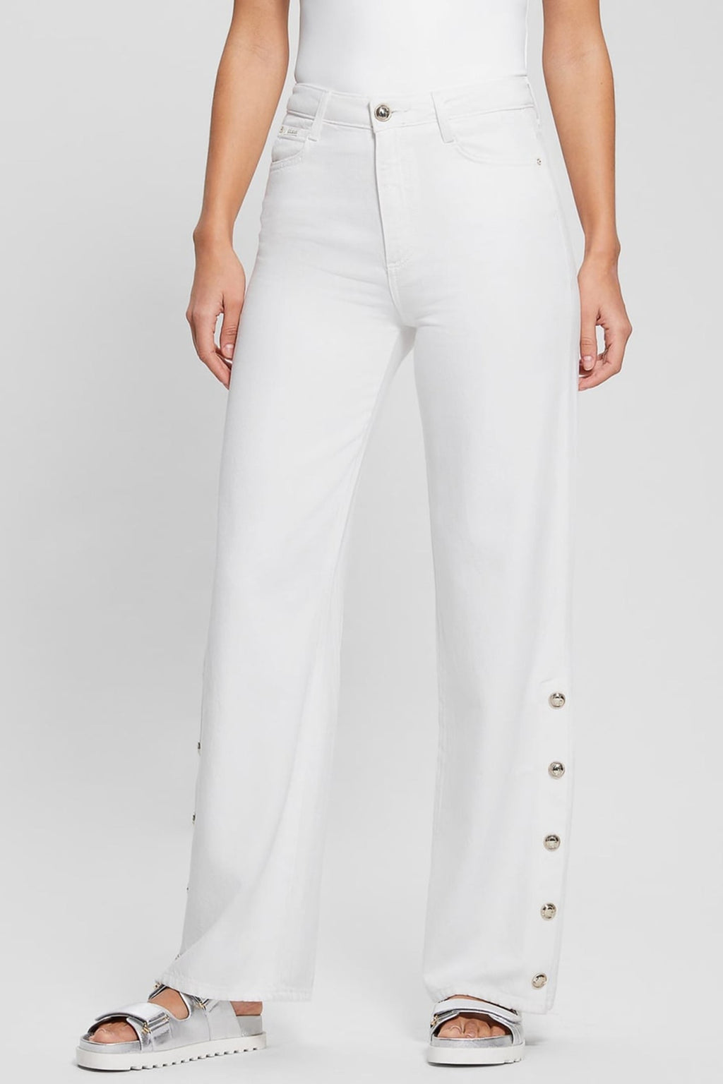 GUESS High-Rise Paz Wide Leg Denim pants