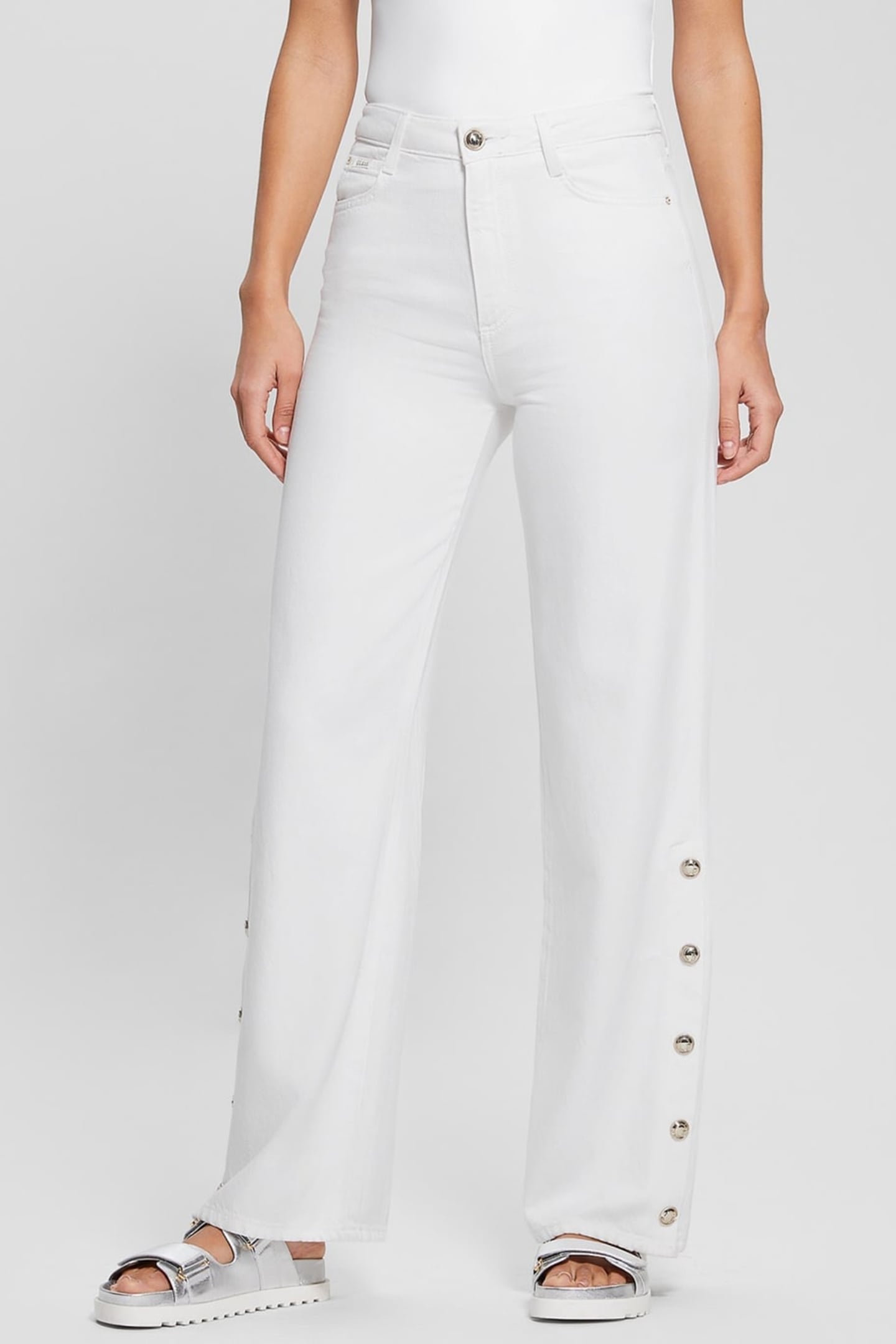 GUESS High-Rise Paz Wide Leg Denim pants
