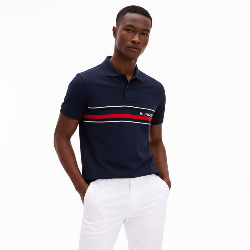 TOMMY HILFIGER printed polo Tee
