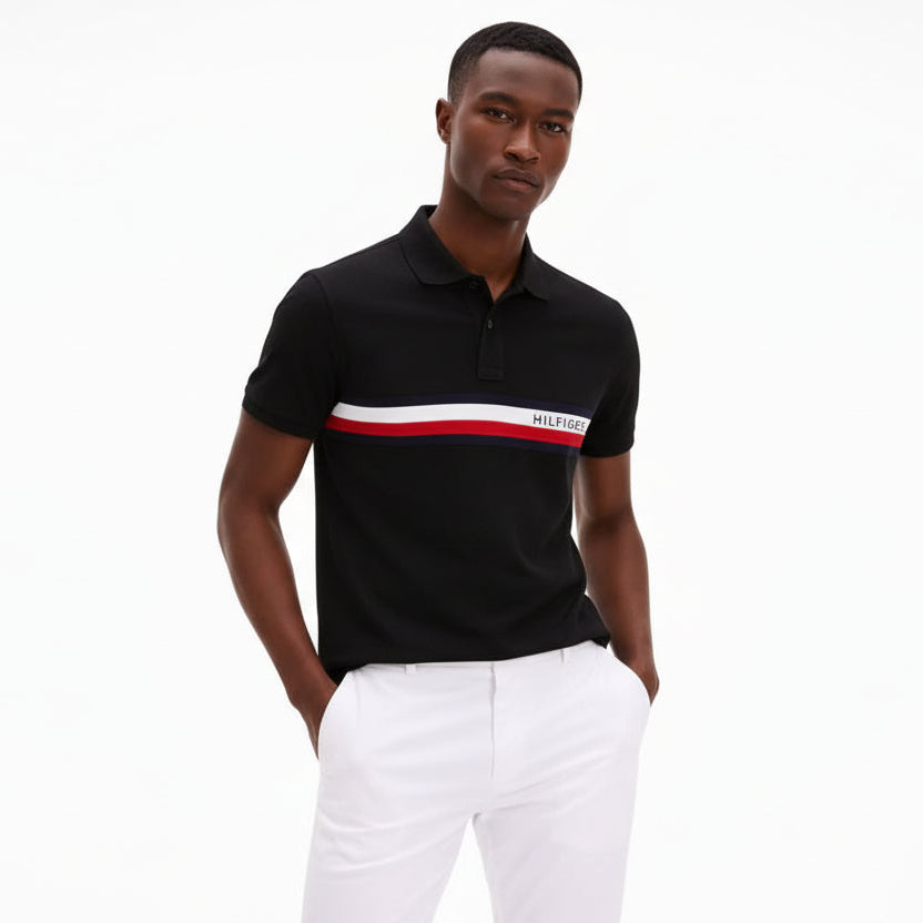 TOMMY HILFIGER printed polo Tee