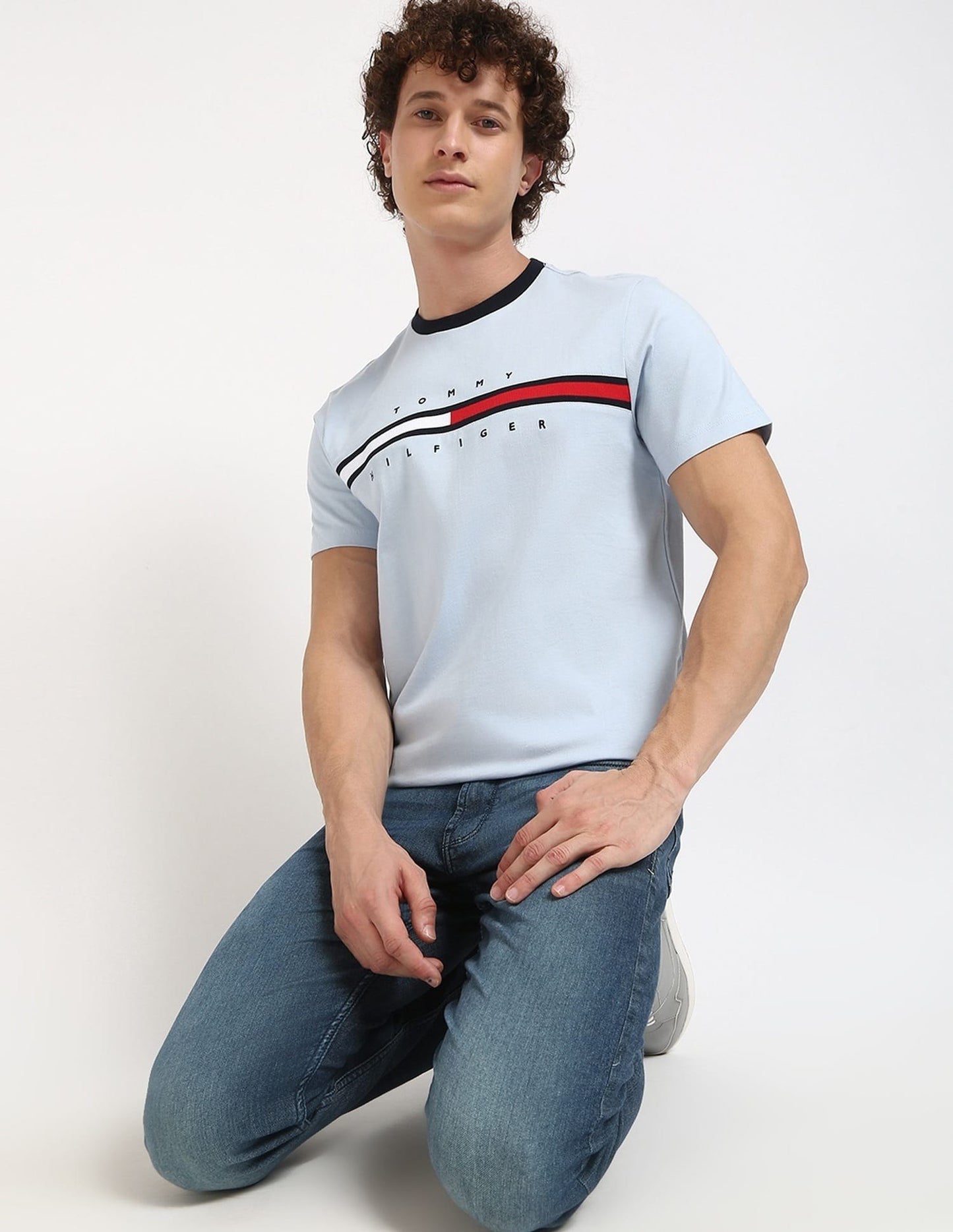 Tommy Hilfiger crewneck logo panel Tee