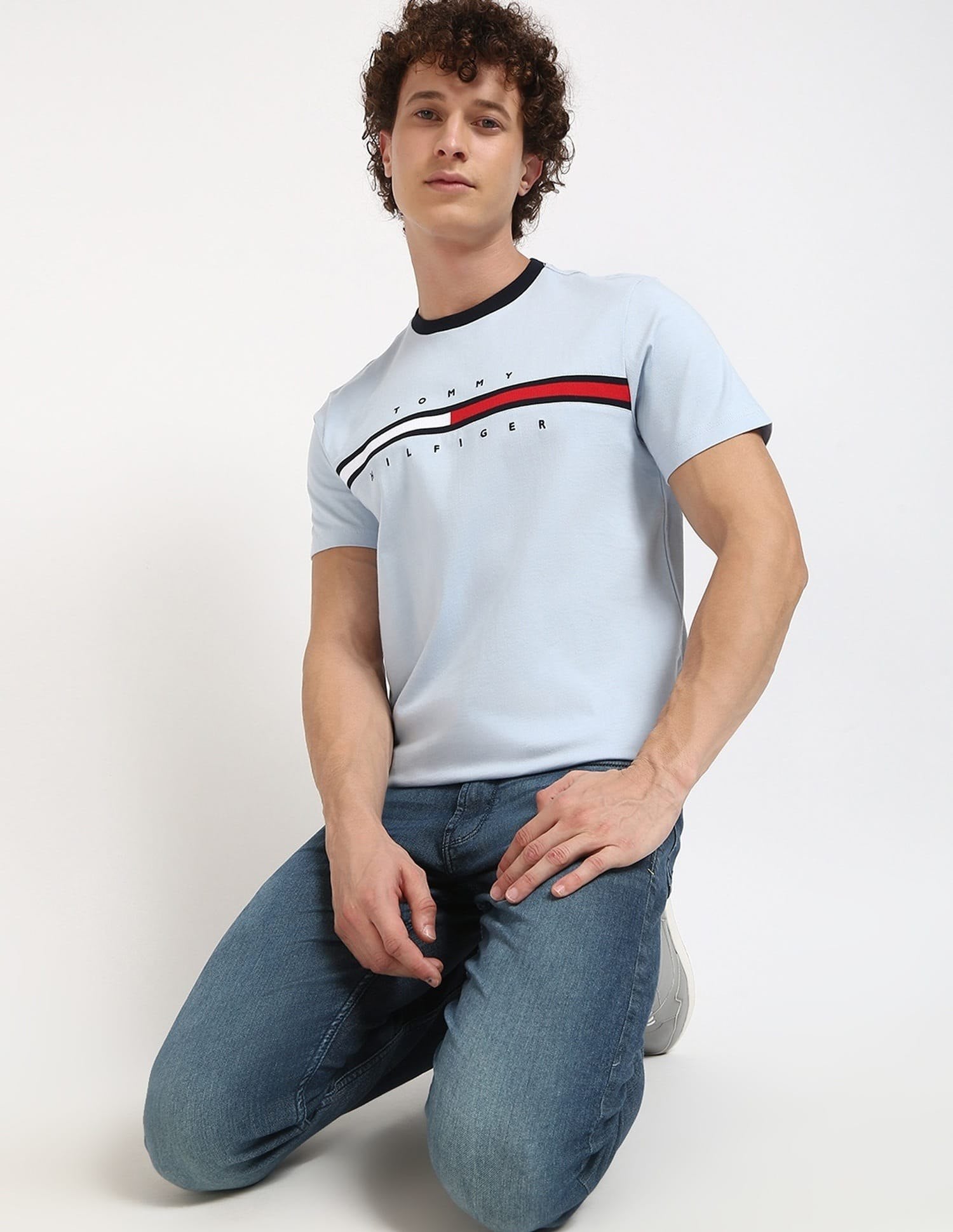 Tommy Hilfiger crewneck logo panel Tee
