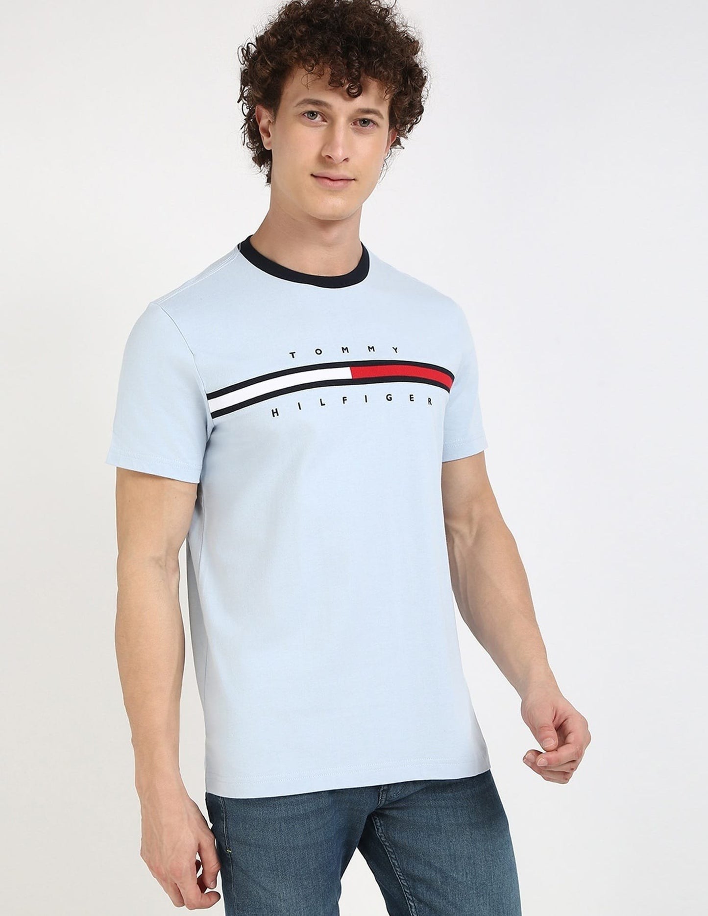Tommy Hilfiger crewneck logo panel Tee