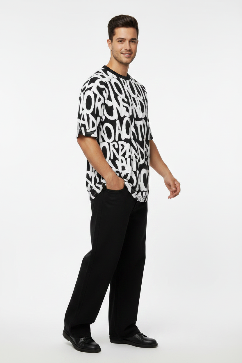 Bershka Pattern Printed Tee