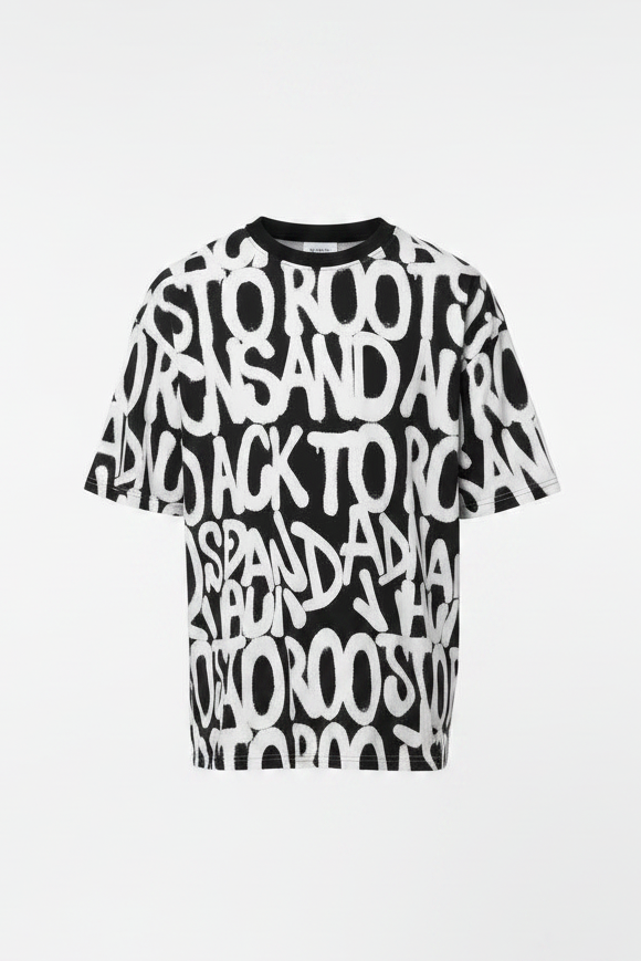 Bershka Pattern Printed Tee