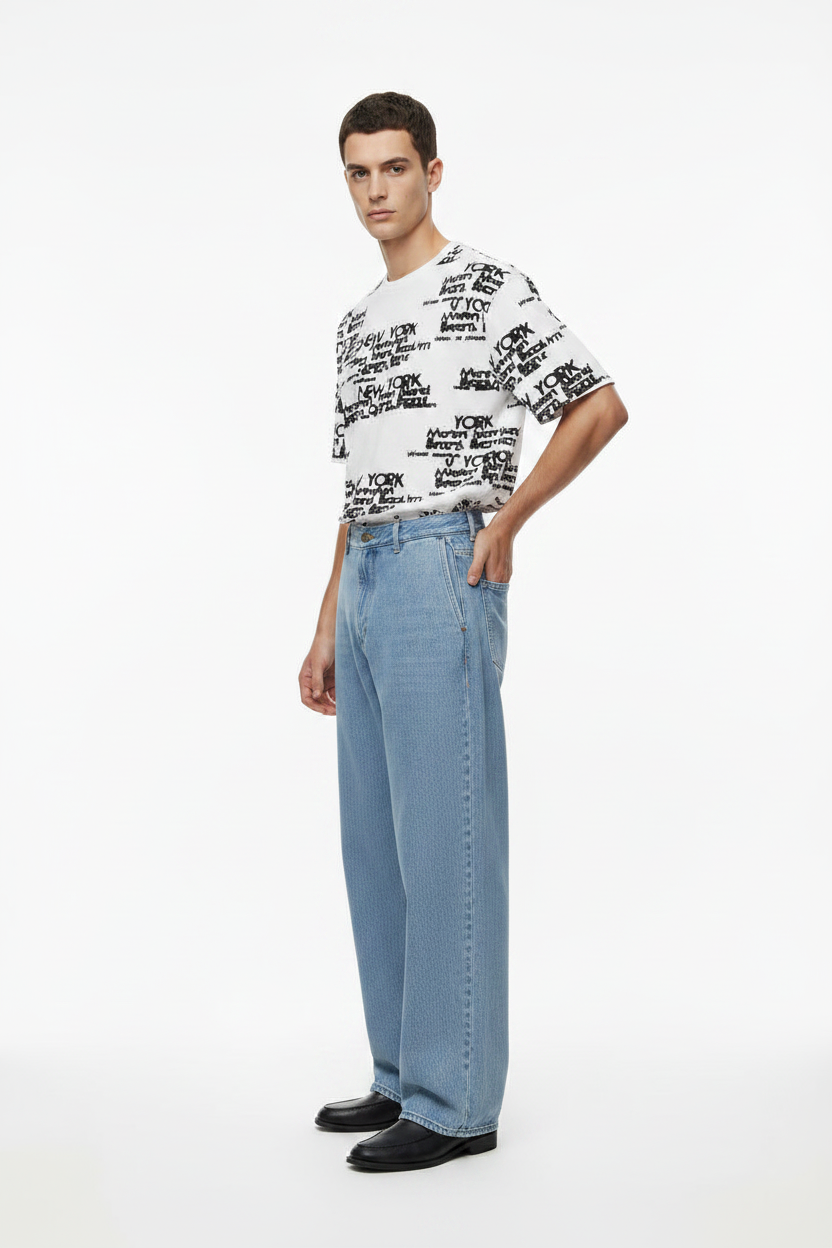 Bershka NYC Typogarphy Streetwear Tee