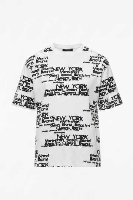 Bershka NYC Typogarphy Streetwear Tee