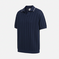 Zara knitted polo Tee - Navy