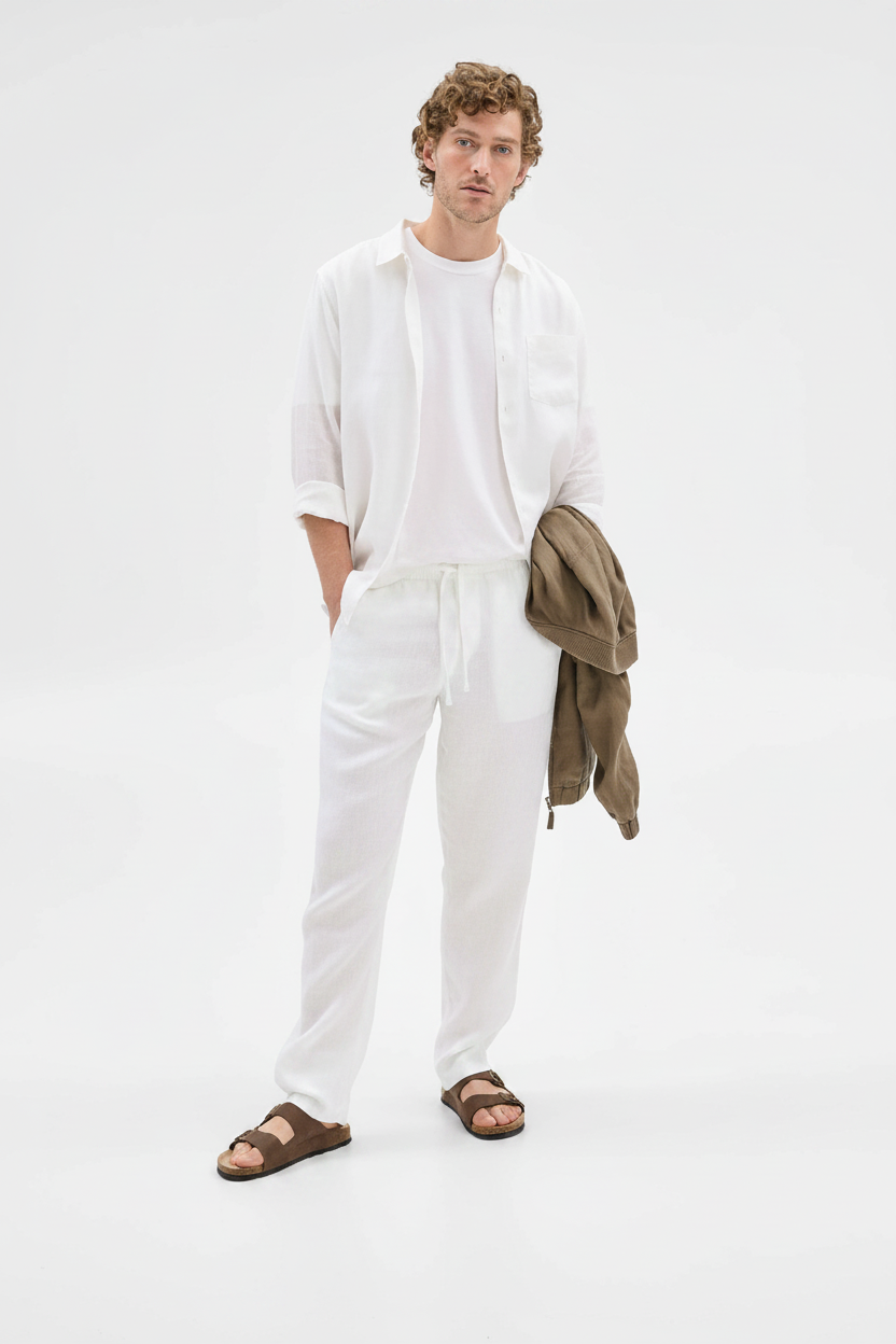 Zara Linen Pants - Relaxed fit