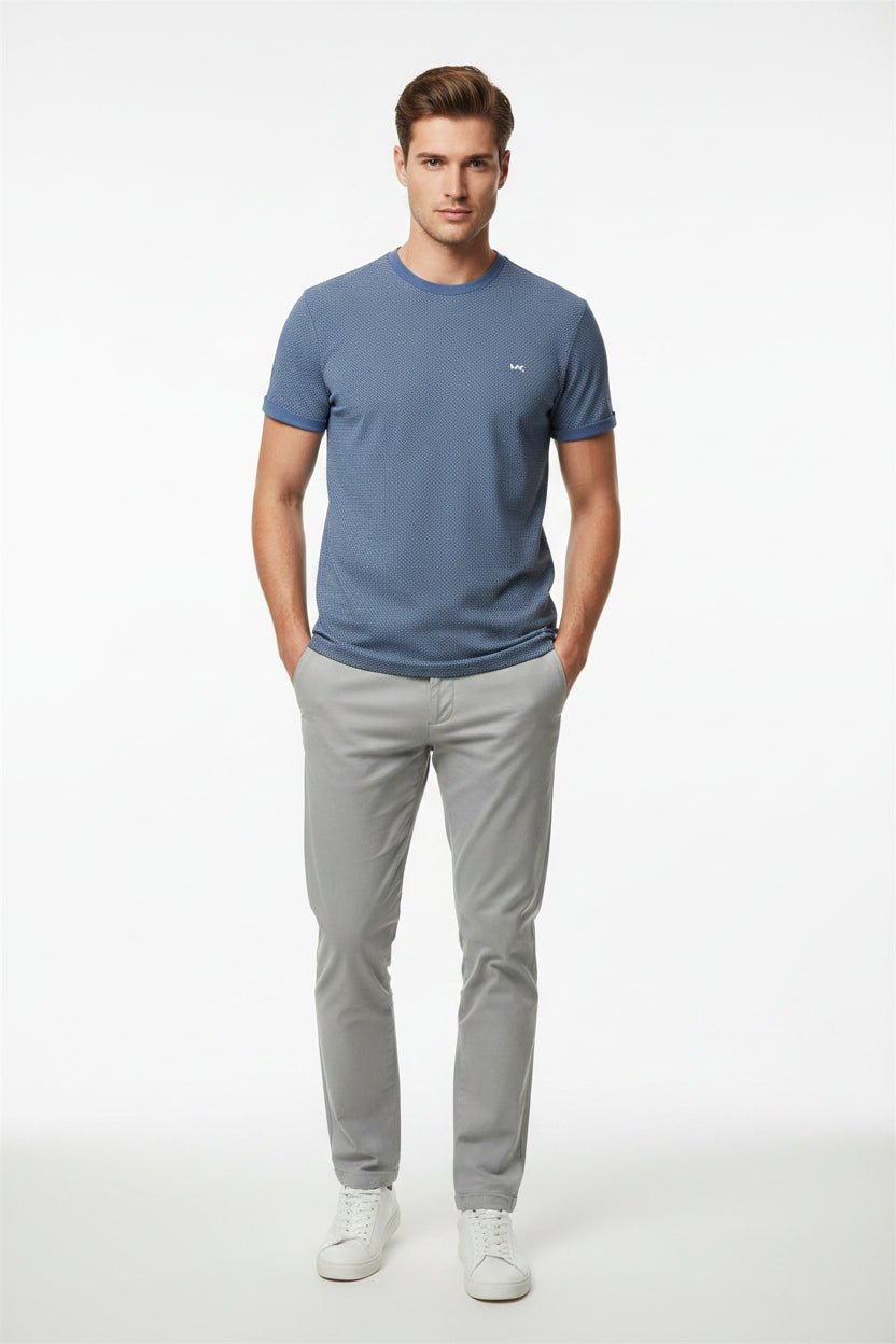 Micheal Kors Men's Micro-Dot Print T-Shirts-Blue