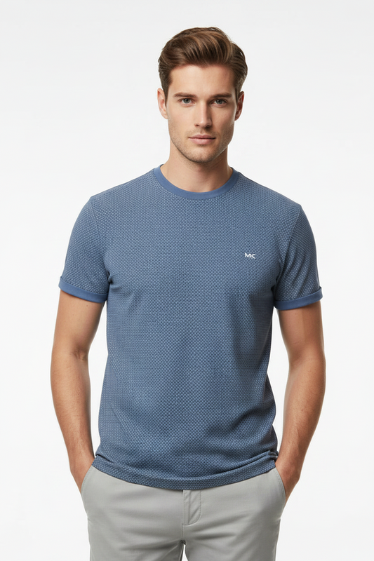 Micheal Kors Men's Micro-Dot Print T-Shirts-Blue