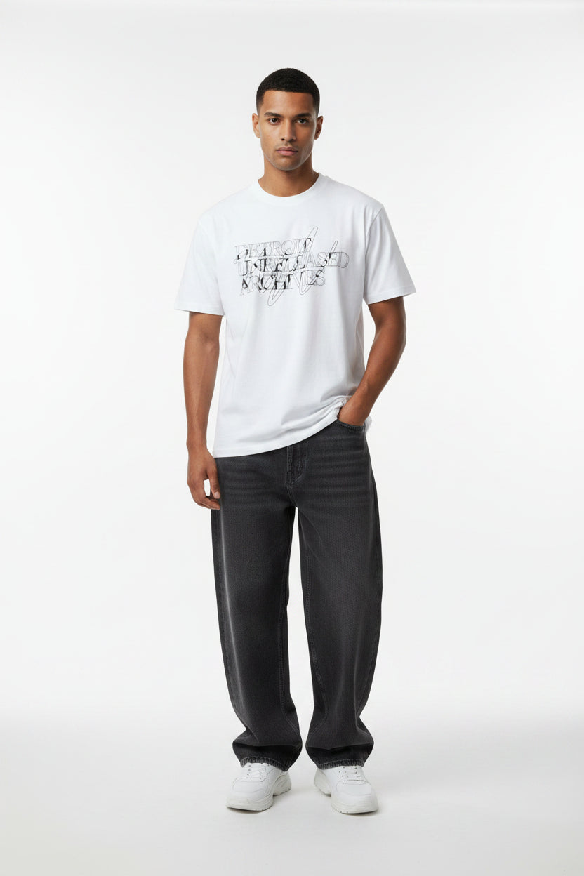 Bershka graphic T-Shirt ''DETROIT UNRELEASEDV ARCHIVES'' Print