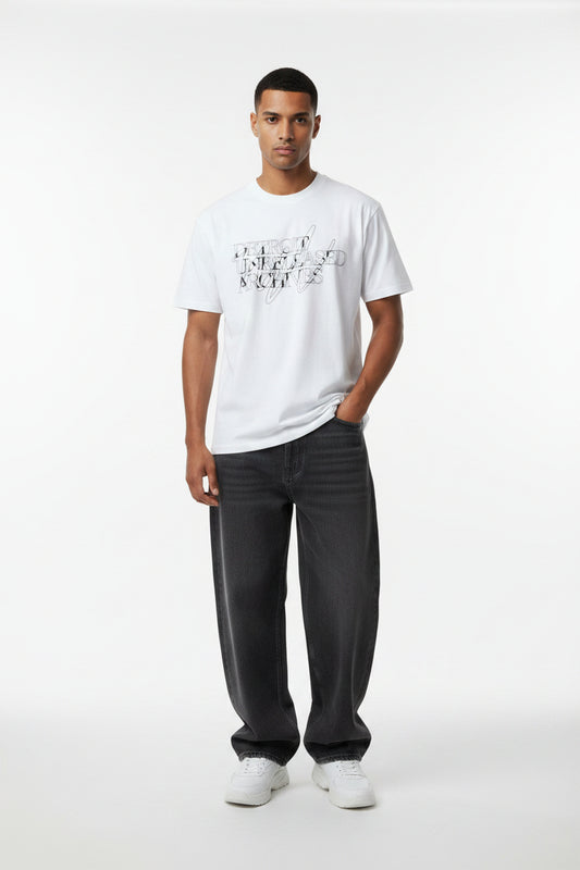 Bershka graphic T-Shirt ''DETROIT UNRELEASEDV ARCHIVES'' Print