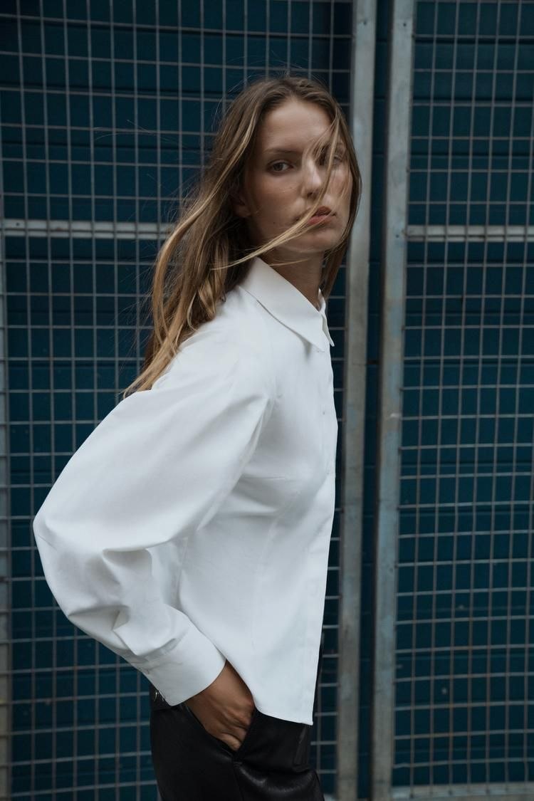 Zara Pleated Sleeve Shirt