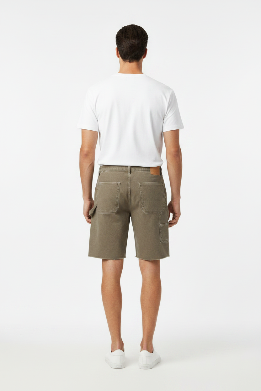 ZARA CARPENTER DENIM SHORT - BAGGY FIT