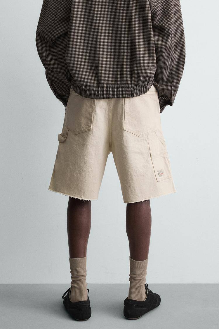 ZARA CARPENTER DENIM SHORT - BAGGY FIT