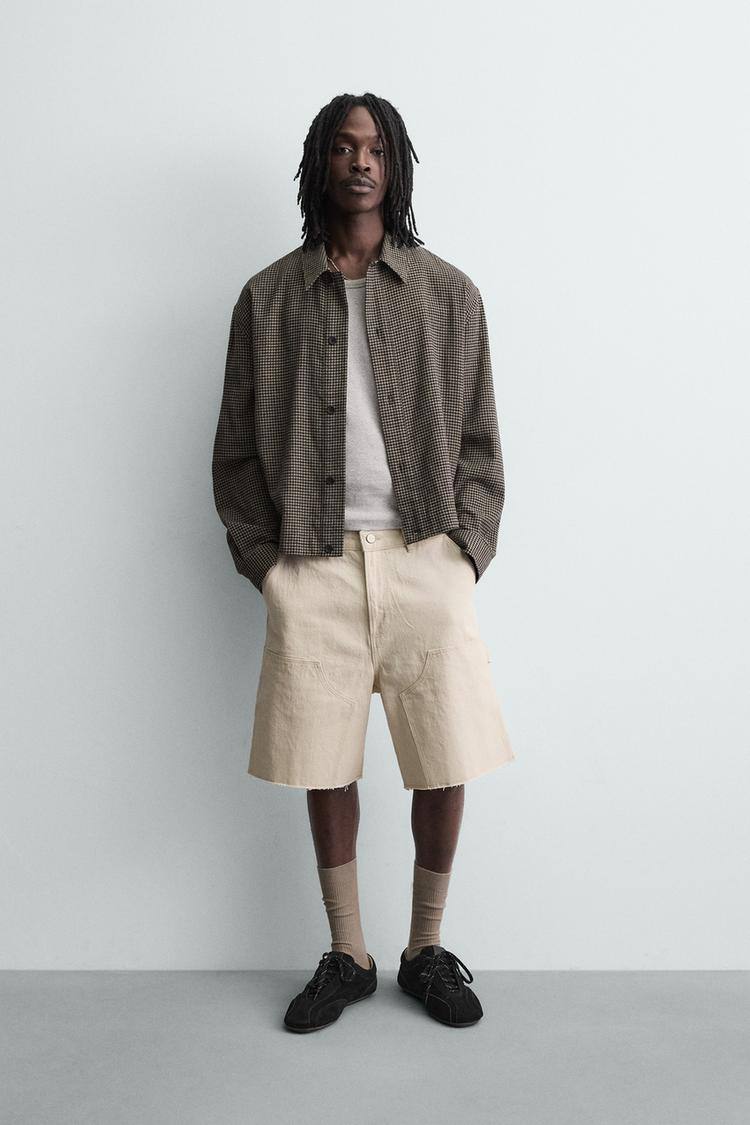 ZARA CARPENTER DENIM SHORT - BAGGY FIT