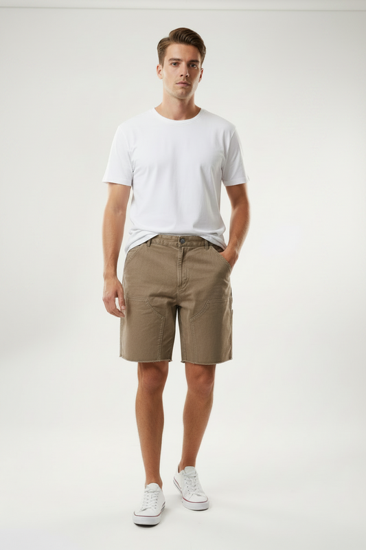 ZARA CARPENTER DENIM SHORT - BAGGY FIT