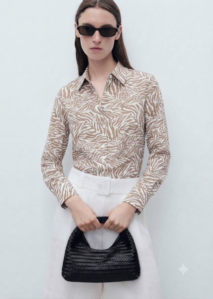 George linen shirt women
