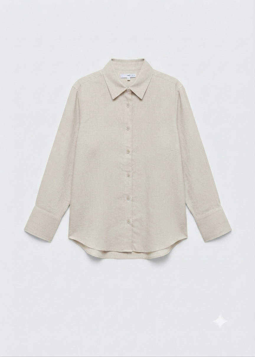 Mango linen shirt women
