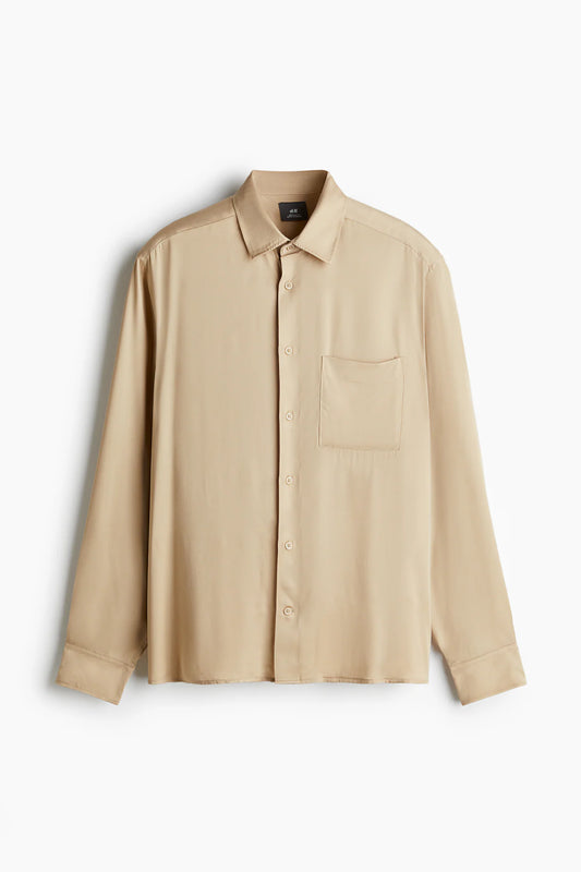 H&M|Regular Fit Satin shirt