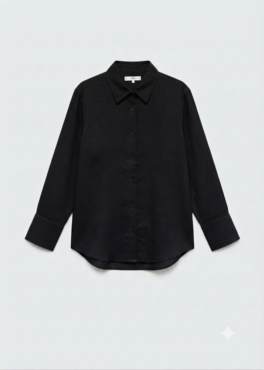 Mango linen shirt women