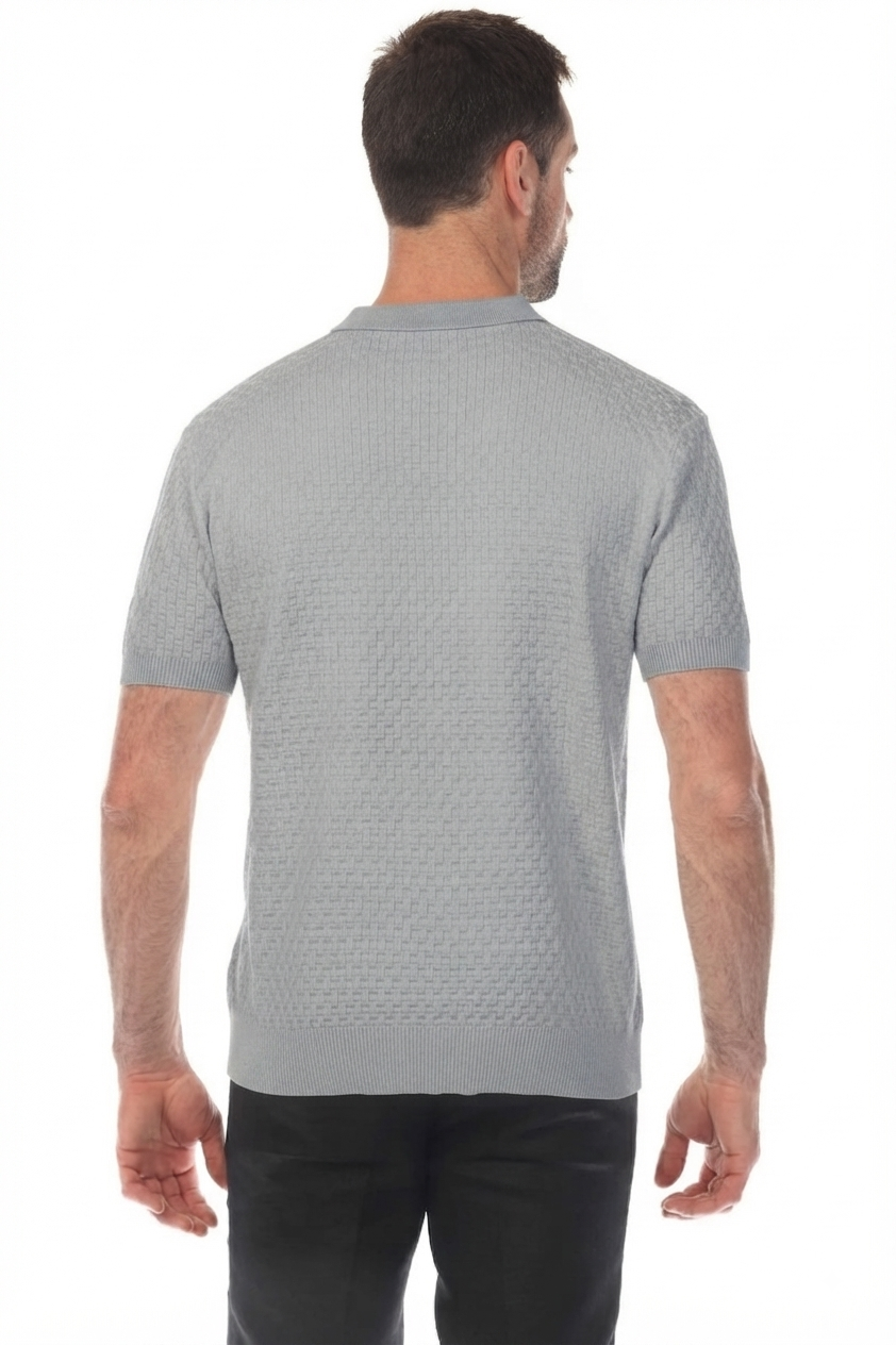 Selected Homme Knit Structure Half Zip Polo