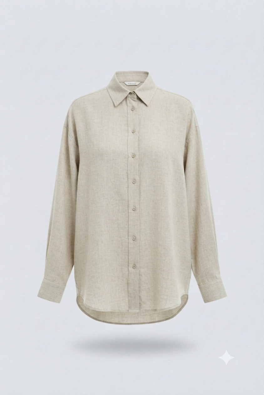Stradivarius Linen-look flowing shirt