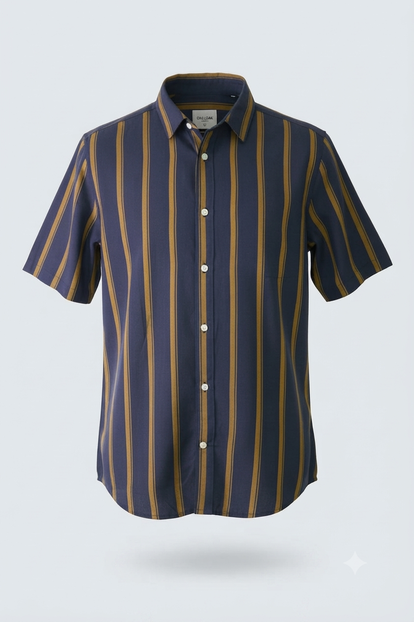 Only&Sons striped short sleeve shirt - slim fit
