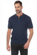 Selected Homme Knit Structure Half Zip Polo