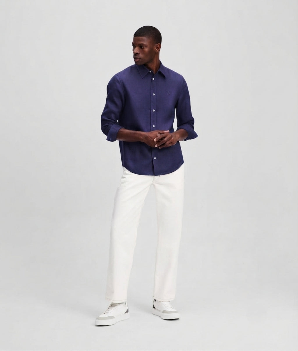 Karl Lagerfeld | Monogram linen shirt