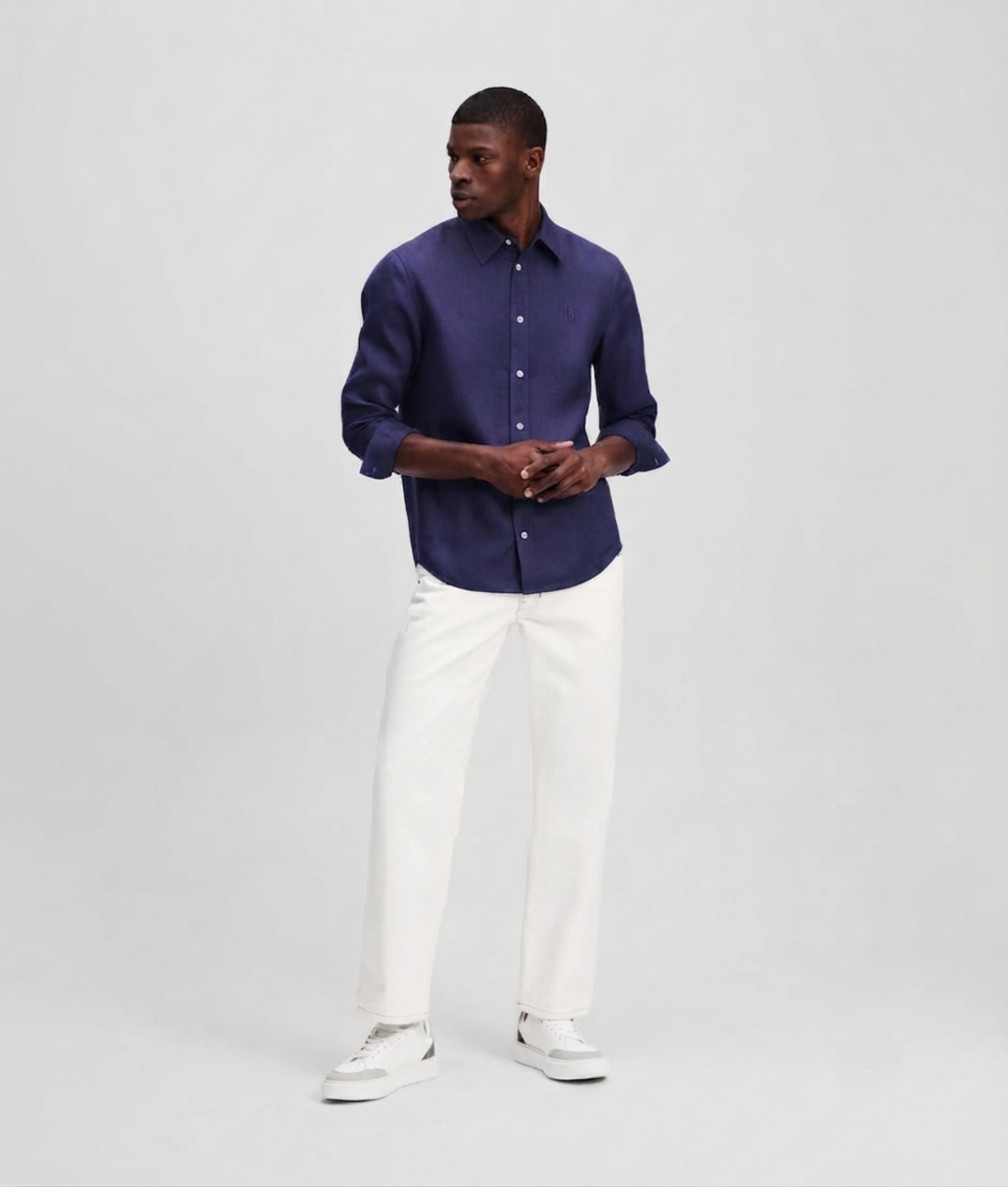 Karl Lagerfeld | Monogram linen shirt