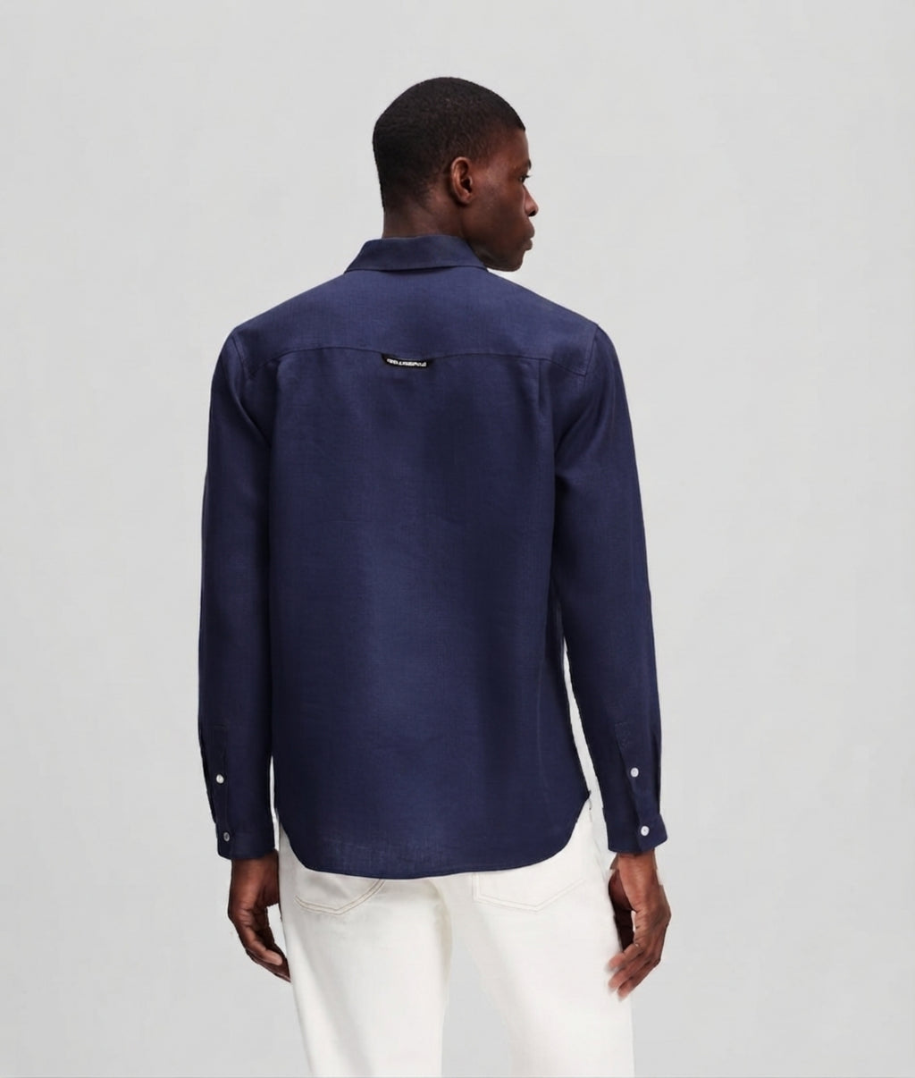 Karl Lagerfeld | Monogram linen shirt