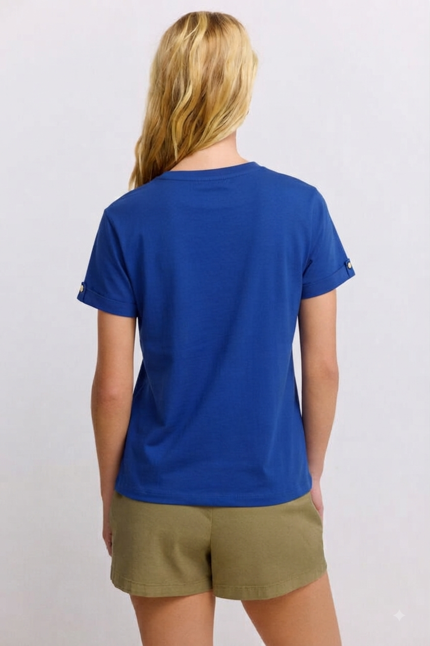 Springfield Casual Butterfly Print Tee for Women