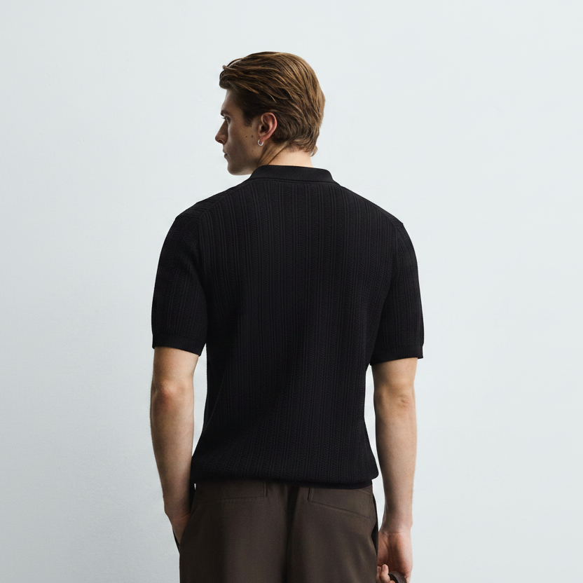 Zara knit polo shirt | Regular fit