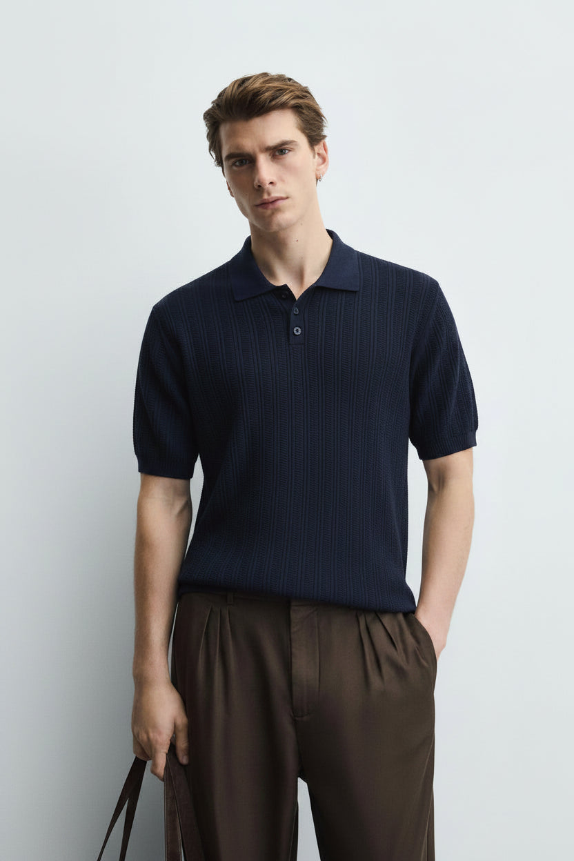 Zara knit polo shirt | Regular fit