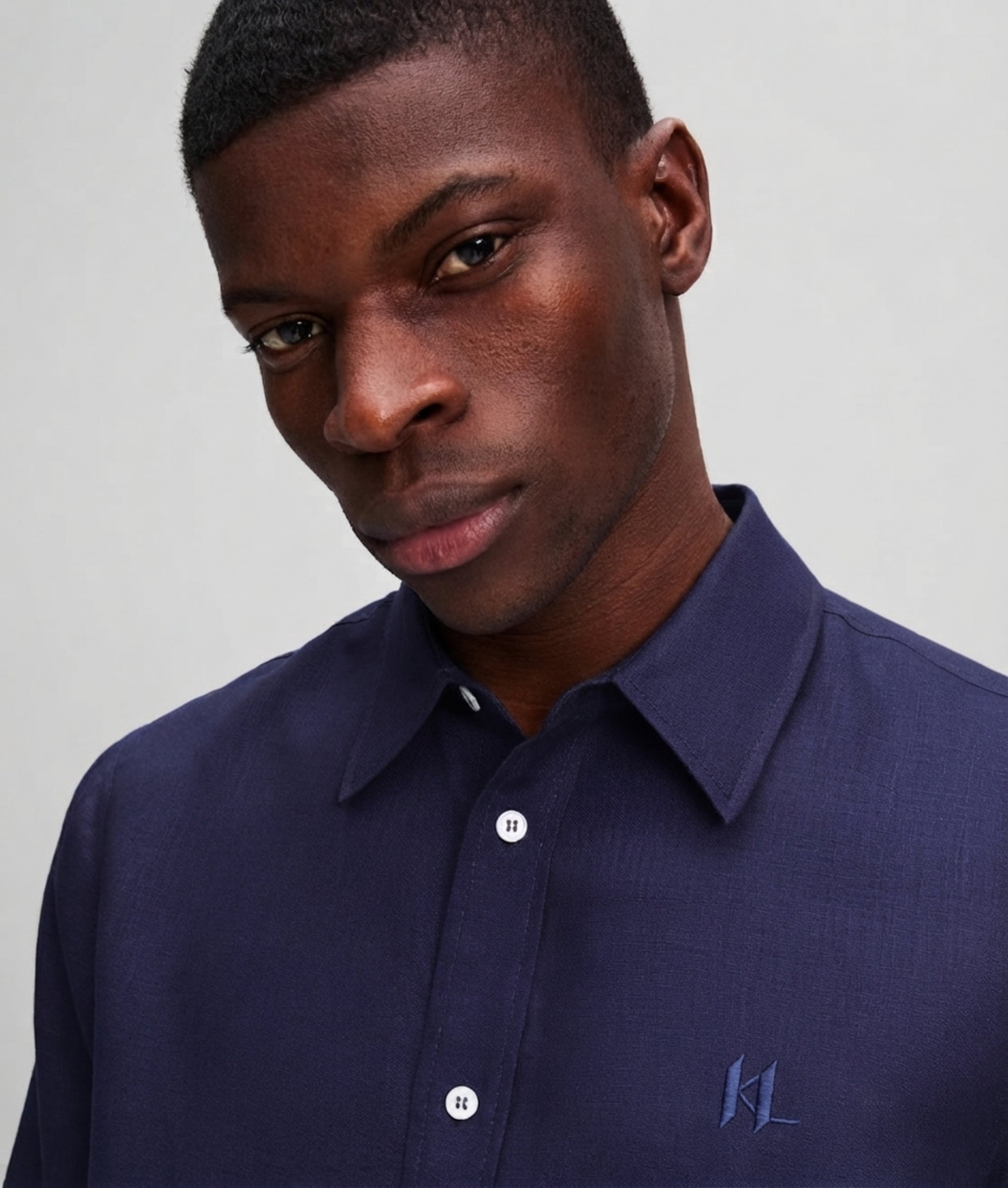 Karl Lagerfeld | Monogram linen shirt