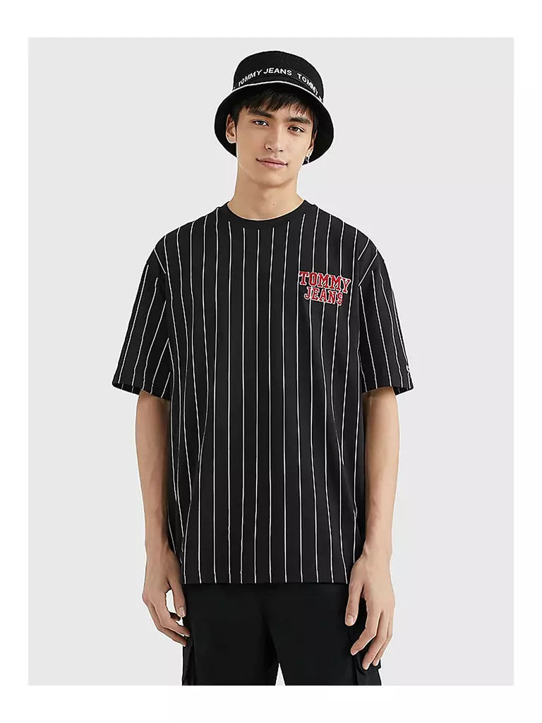 Tommy Hilfiger |Pinstripe Tee - Svart