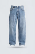 Pull&Bear baggy loose jeans in washed blue