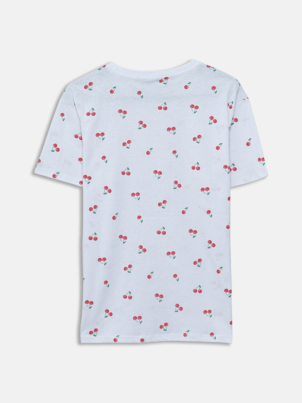 Springfield Casual All-Over Cherry Pattern Crew Neck Tee