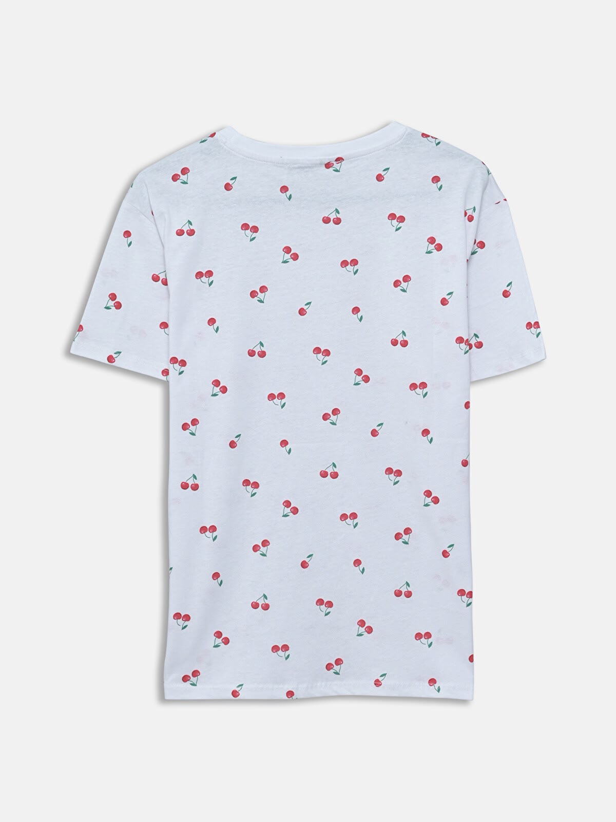 Springfield Casual All-Over Cherry Pattern Crew Neck Tee