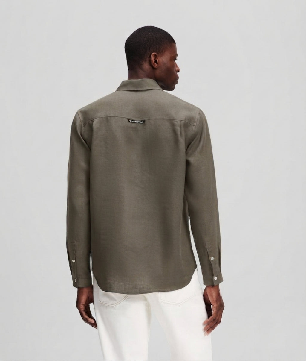 Karl Lagerfeld | Monogram linen shirt