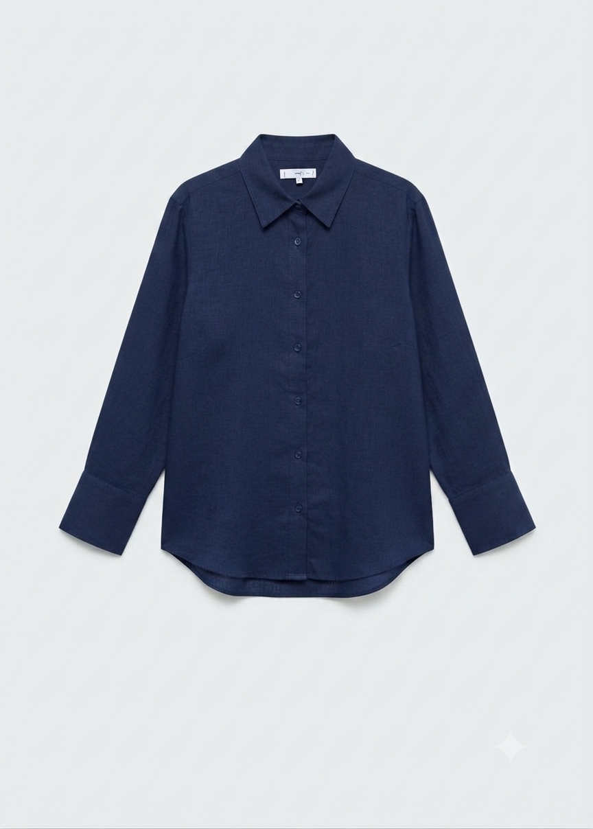 Mango linen shirt women