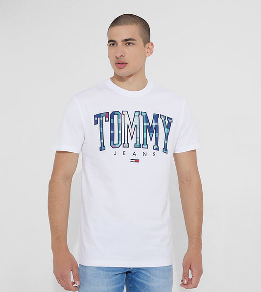 Tommy Jeans |Tartan Embroidered T-Shirt
