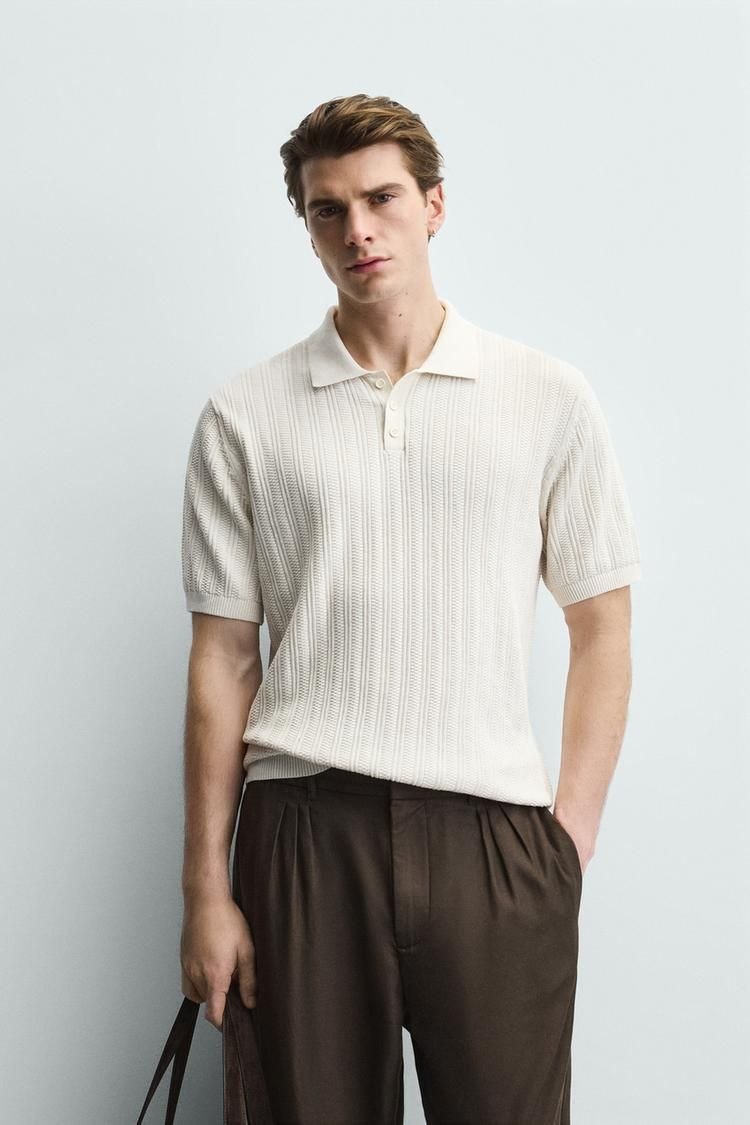 Zara knit polo shirt | Regular fit