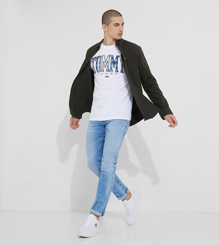 Tommy Jeans |Tartan Embroidered T-Shirt