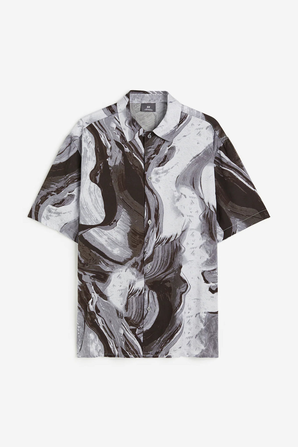 H&M Regular Fit Patterned lyocell shirt